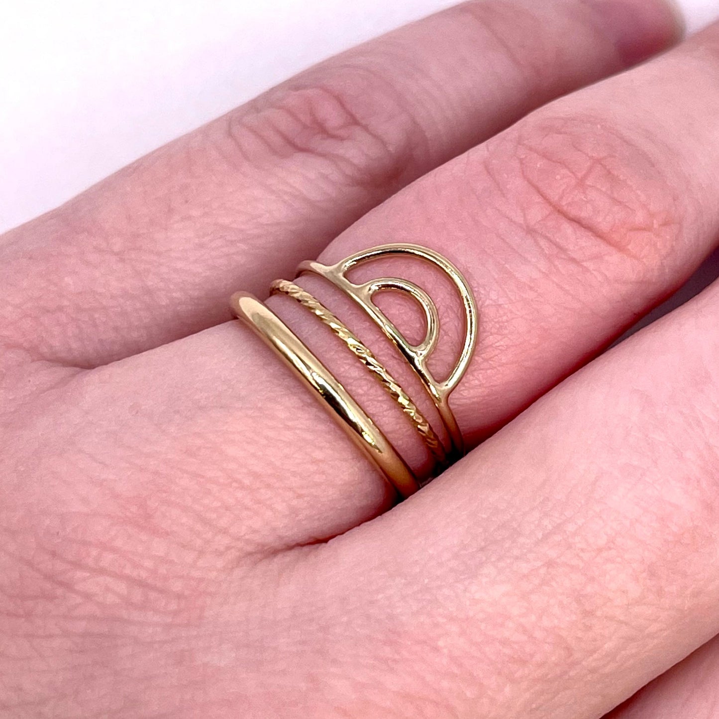 2mm Bubble Band Stacking Ring | 14k Gold-Filled