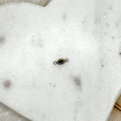 Connector Marquise Bezel Set Gemstone Connector forEVER Permanent Jewelry Supplies