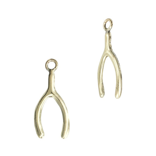 14k Yellow Gold Wishbone