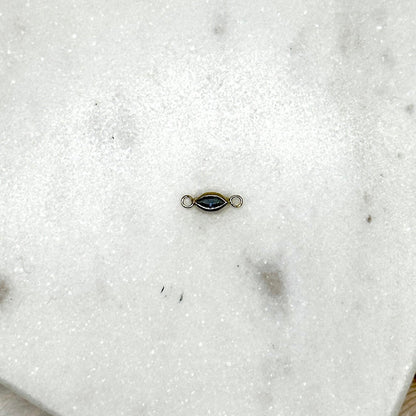 Connector Marquise Bezel Set Gemstone Connector forEVER Permanent Jewelry Supplies