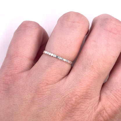 Stepping Stone Stacking Ring .925 Sterling Silver