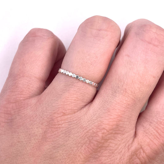 Stepping Stone Stacking Ring .925 Sterling Silver