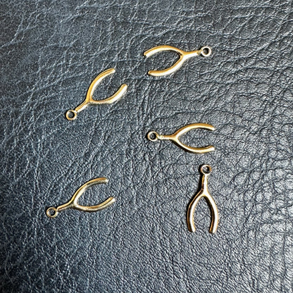 14k Yellow Gold Wishbone
