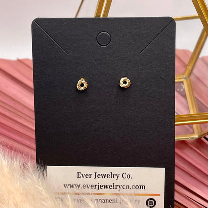 Gold Knot Stud Earrings