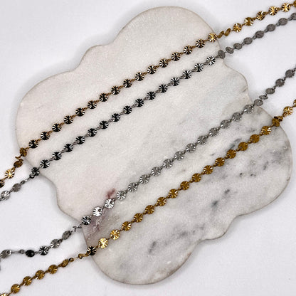 Stainless Steel PVD Plated Starburst Chain by the Meter