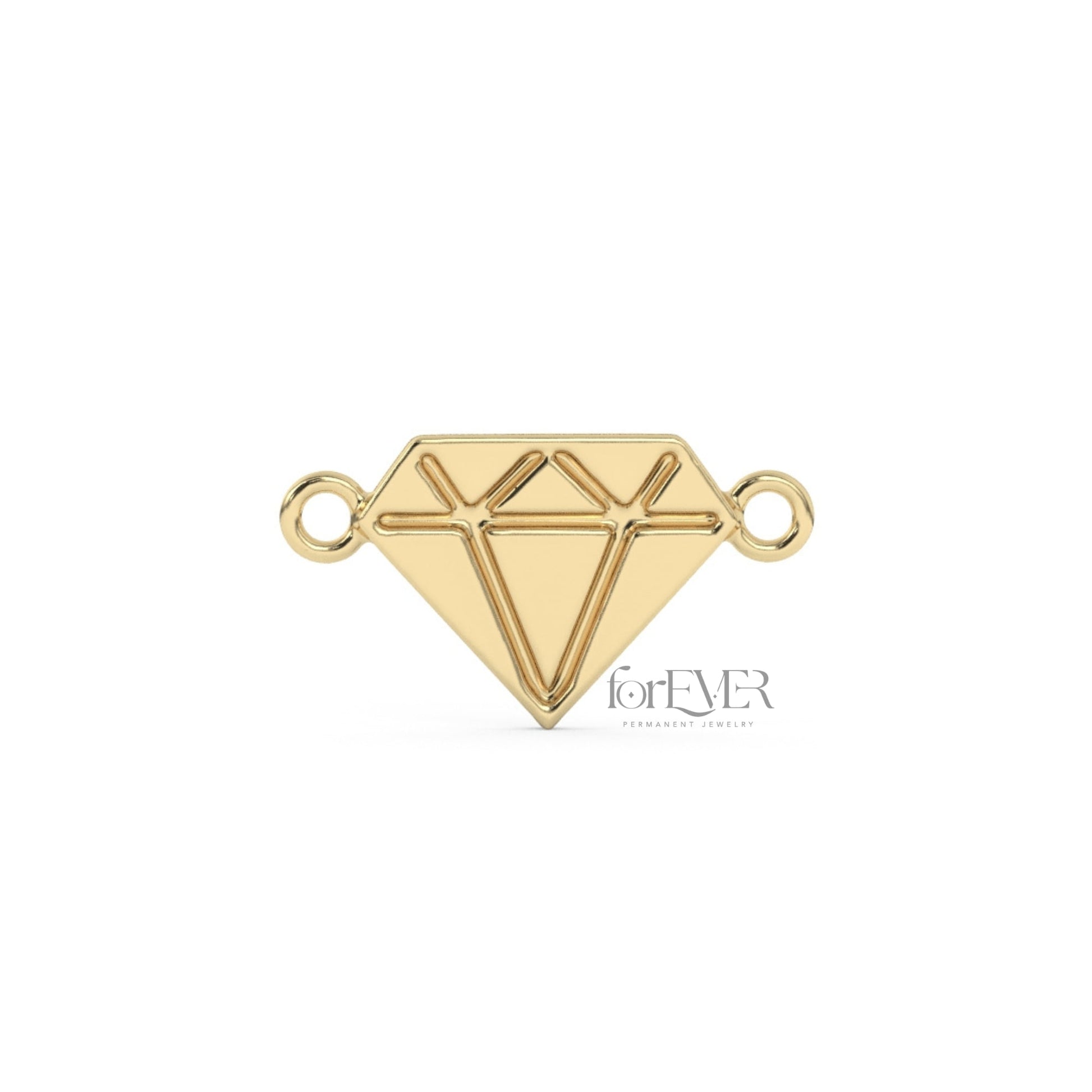 Connector 10k Solid Gold Diamond Connector forEVER Permanent Jewelry Supplies